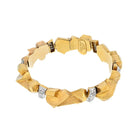 David Webb Platinum & 18K Yellow Gold Textured Nugget Style 1.62cts Bracelet - The Back Vault