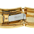 David Webb 18K Yellow Gold Hammered Wide Cuff With Diamonds Bracelet - The Back Vault