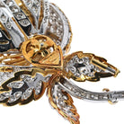 David Webb Platinum & 18K Yellow Gold 20.00 Carat Diamond Flower Brooch - The Back Vault