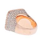 14K Rose Gold 11.25cts Mens Diamond Cluster Ring - The Back Vault