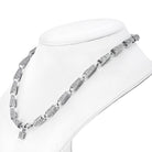 14K White Gold 15.68cts Diamond Link Chain Necklace - The Back Vault