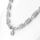 14K White Gold 15.68cts Diamond Link Chain Necklace - The Back Vault