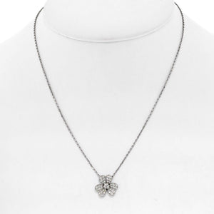 Van Cleef & Arpels 18K White Gold Frivole Diamond Pendant Necklace