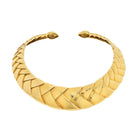 David Webb 18K Yellow Gold Braided Collar Necklace - The Back Vault