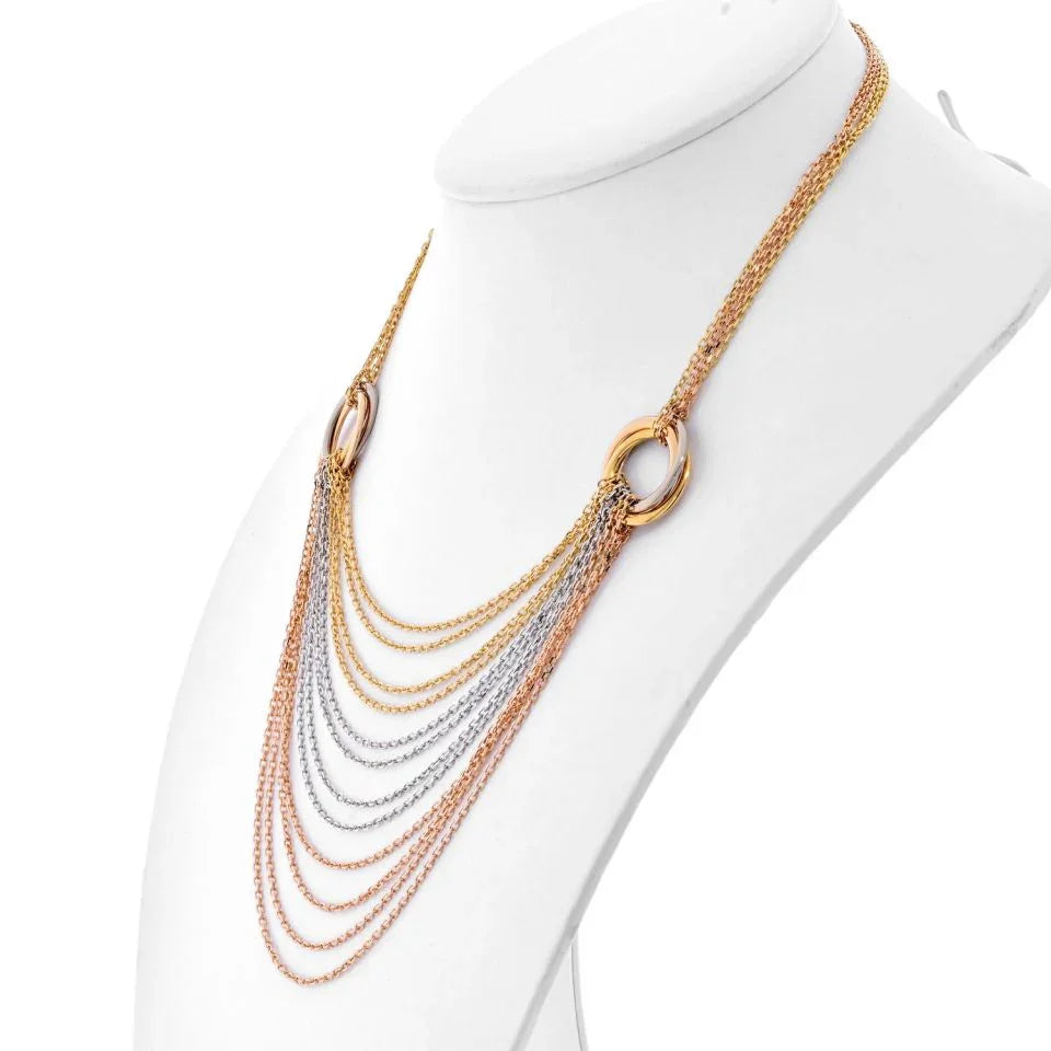 Cartier trinity トリニティ　ダイヤ necklace Cartier Trinity Tricolor Diamond Bale Necklace﻿ — DeWitt's