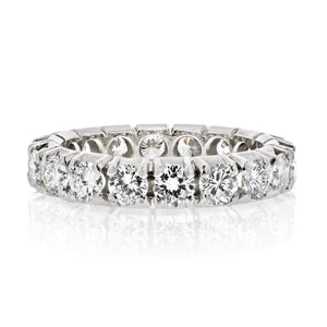 Platinum 5.00cts Round Cut Diamond Eternity Band