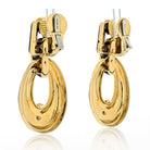 David Webb 18K Yellow Gold Black Enamel Vintage Door Knockers Earrings - The Back Vault