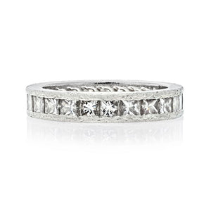 Platinum 2.75 Carat Princess Cut Diamond Eternity Eternity Band