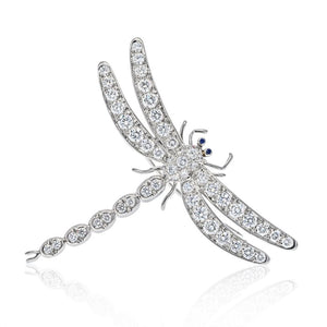 Tiffany & Co. Platinum Diamond Dragonfly 1996 Brooch