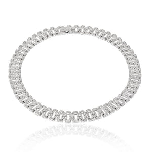 18K White Gold 20 Carat Diamond Collar Necklace