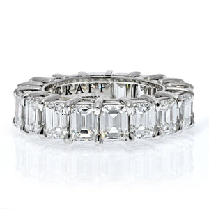 Graff Platinum 8 Carat Emerald Cut Diamond Eternity Band