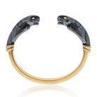 Cartier 18K Yellow Gold Hematite Double Panthere Cuff Bracelet - The Back Vault