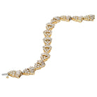 14K Yellow Gold Round And Baguette Cut 13.50 Carat Estate Bracelet - The Back Vault