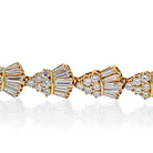 14K Yellow Gold Round And Baguette Cut 13.50 Carat Estate Bracelet - The Back Vault