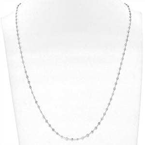 Platinum 4 Carat Petite Diamond By The Yard 20 inch Chain Necklace