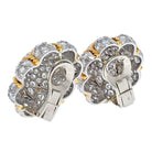 18K Yellow Gold 14 carat Diamond Bombe Dome Earrings - The Back Vault