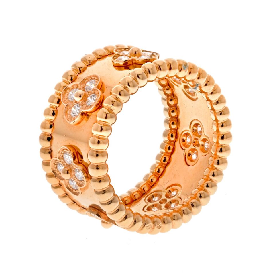 Perlée diamonds bracelet, 3 rows, small model 18K yellow gold, Diamond - Van  Cleef & Arpels