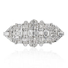 Platinum 1930's Deco Diamond Double Clip Brooch - The Back Vault