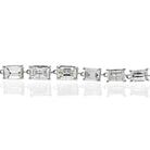 Platinum 12.53 cttw Emerald Cut Diamond Bracelet - The Back Vault