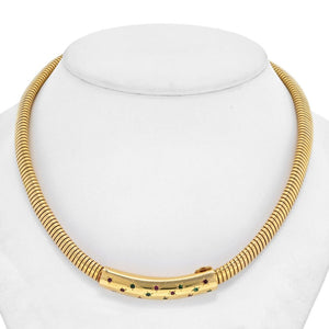 Van Cleef & Arpels 18K Yellow Gold Tubogas Choker Necklace