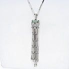 Cartier 18K White Gold Diamond Panthere With Tassels On A Signature Chain Necklace - The Back Vault