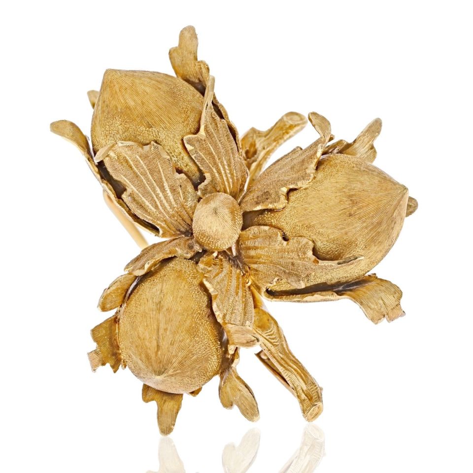 Buccellati 18K Yellow Gold Triple Acorn Brooch – The Back Vault