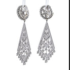 David Webb Platinum 36 Carats Diamond Chandelier Earrings - The Back Vault