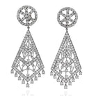 David Webb Platinum 36 Carats Diamond Chandelier Earrings - The Back Vault