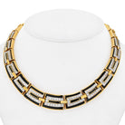 David Webb Manhattan Minimalism Parthenon Black Enamel Necklace - The Back Vault