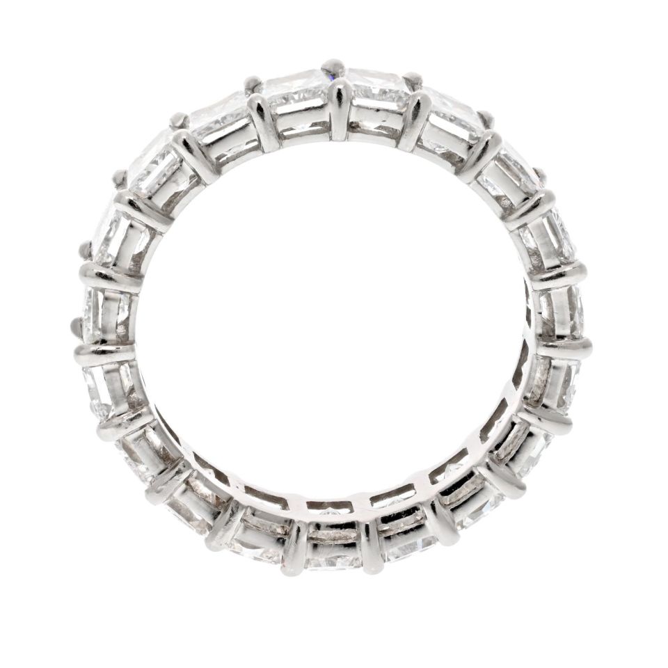 Platinum 6.50 Carats Radiant Cut Diamond Eternity Band - The Back Vault