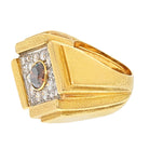 David Webb 18K Yellow Gold Champagne Round Diamond Cocktail Ring - The Back Vault