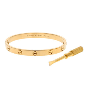 Cartier Love 18K Yellow Gold Love Size 18 With Box And Screwdriver Bangle Bracelet