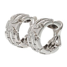 Cartier 18K White Gold Diamond Hoop Earrings - The Back Vault