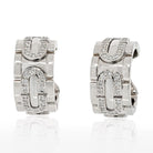 Cartier 18K White Gold Diamond Hoop Earrings - The Back Vault