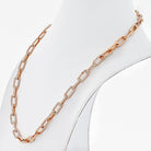 18K Rose Gold 21 Carat Diamond Link Chain Necklace - The Back Vault