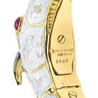 David Webb Platinum & 18K Yellow Gold Dappled White Enamel Diamond Horse Bracelet - The Back Vault