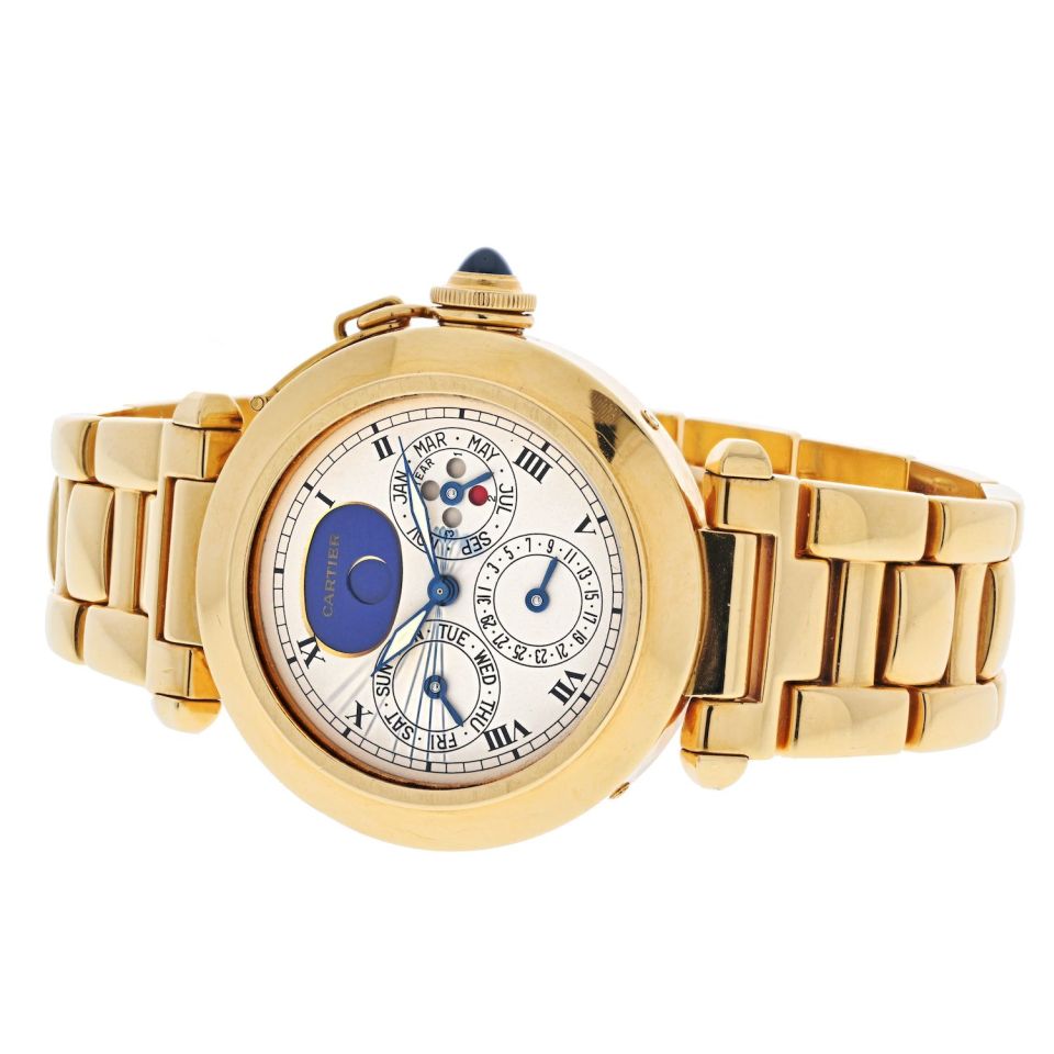 Cartier Vintage Pasha 18K Yellow Gold 38mm Perpetual Calendar Automatic Watch - The Back Vault