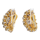 David Webb Platinum & 18K Yellow Gold Sapphire And Diamond Clip On Earrings - The Back Vault