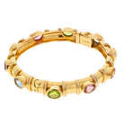 David Webb 18K Yellow Gold Semi Precious Color Stone Bangle Bracelet - The Back Vault