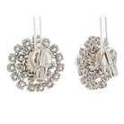 David Webb Platinum Old Cut And Old European Cluster Pearl Clip On Earrings - The Back Vault