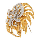 David Webb Platinum & 18K Yellow Gold 8 Carat Diamond Spray Brooch - The Back Vault