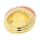 David Webb Platinum & 18K Yellow Gold Carved Coral Ring - The Back Vault