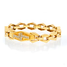 David Webb 18K Yellow Gold Light Bolt Link Curb Bracelet - The Back Vault