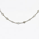 Platinum 7.50cttw Round Cut Diamond 18 Inches Diamonds by the Yard Necklace - The Back Vault