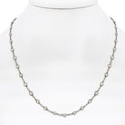 Platinum 7.50cttw Round Cut Diamond 18 Inches Diamonds by the Yard Necklace - The Back Vault