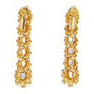 Marina B. 18K Yellow Gold Diamond And Sapphire Drop Earrings - The Back Vault