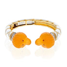 David Webb Platinum & 18K Yellow Gold Double Head Monkey Carnelian Bracelet - The Back Vault