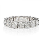 18K White Gold 8.04cttw Cushion Cut GIA Diamond Eternity Band - The Back Vault