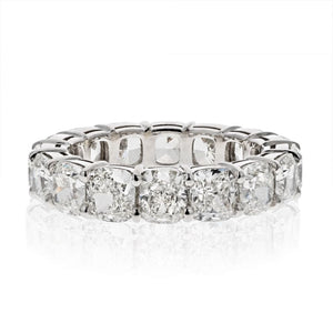 18K White Gold 8.04cttw Cushion Cut GIA Diamond Eternity Band