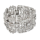 Platinum 1930's Statement Deco 47.00cttw Diamond Bracelet - The Back Vault